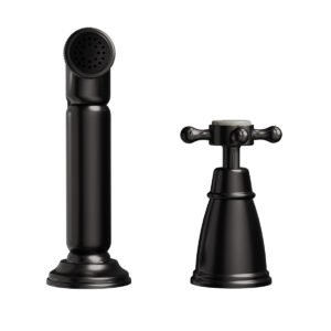 Chalford Blackened Brass Independent Pull-Out Spray with Crosshead Handle