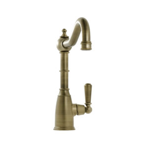 Stanton Single Lever Patinated Brass Monobloc Tap with Metal Handles