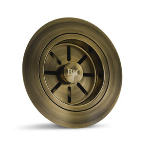 1.5" Patinated Brass Contemporary Waste